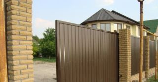 Купить откатные ворота из профнастила Солнечногорск, цена от 1773 руб.